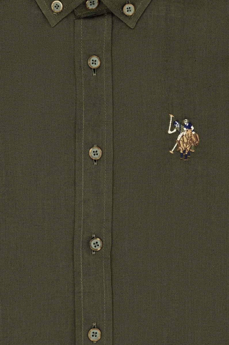 Erkek Çocuk Haki Uzun Kollu Basic Gömlek