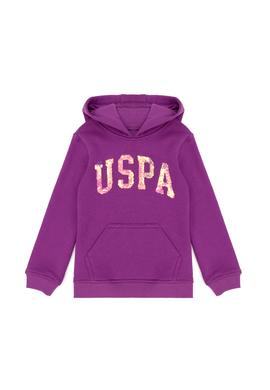 Kız Çocuk Violet Basic Kapüşonlu Sweatshirt - 50272615126