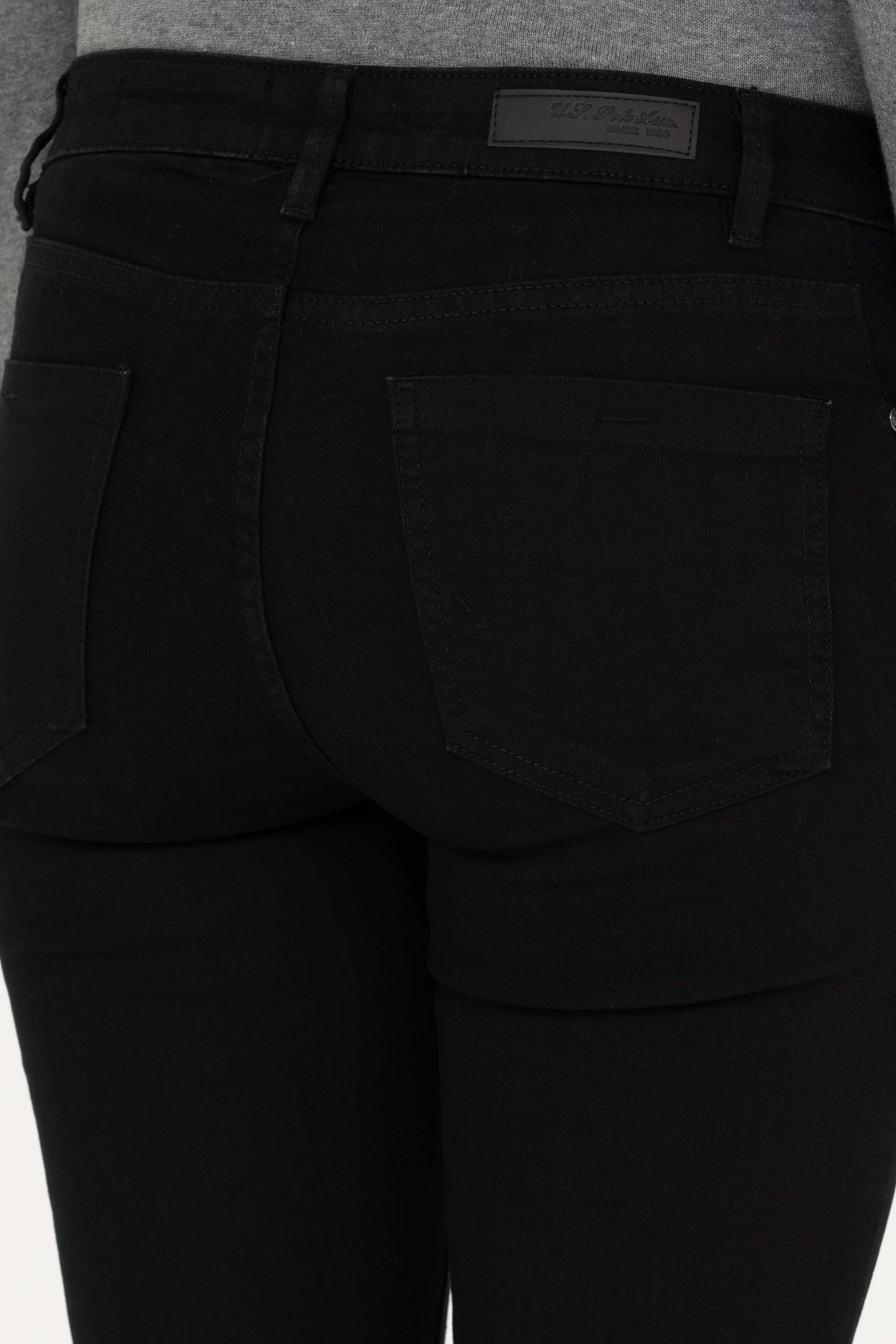 Kadın Siyah Toothpick Fit Jean Pantolon - Image 7