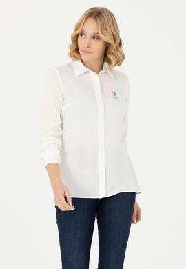 Kadın Ekru Uzun Kollu Gömlek - 50277629006