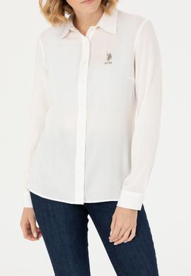 Kadın Ekru Uzun Kollu Gömlek - 50277629006