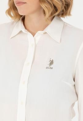 Kadın Ekru Uzun Kollu Gömlek - 50277629006