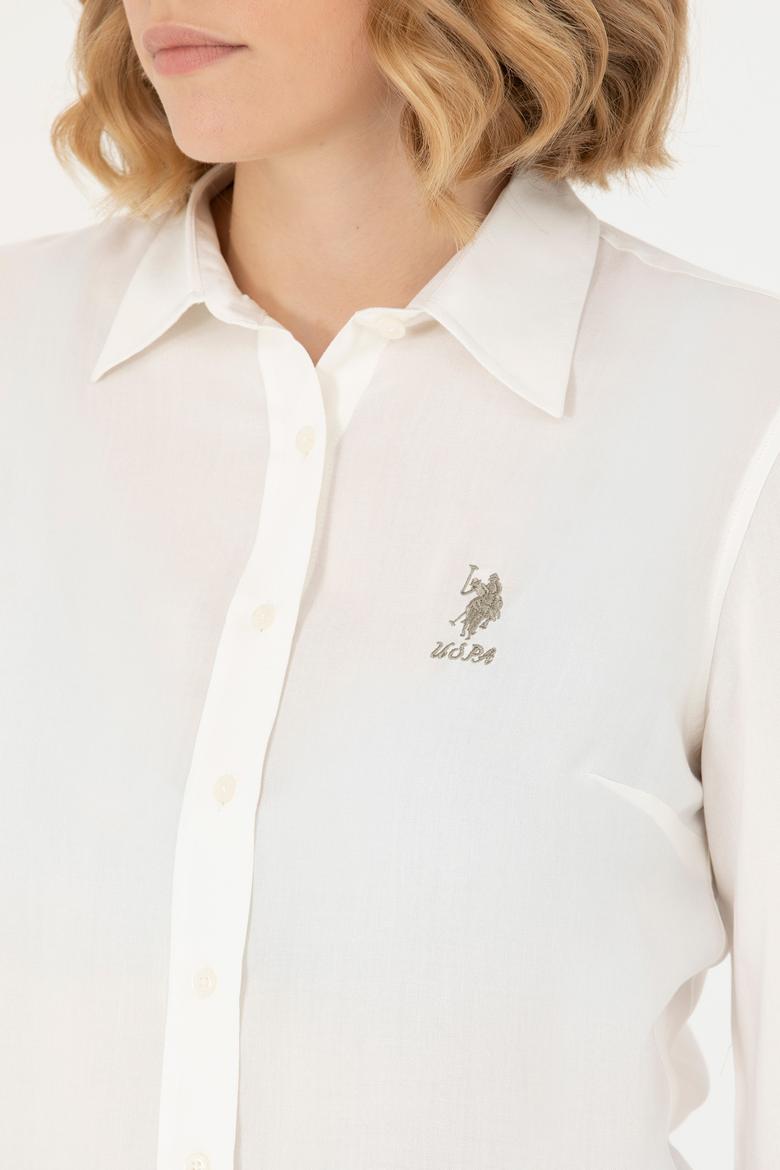 Kadın Ekru Uzun Kollu Gömlek - 50277629006