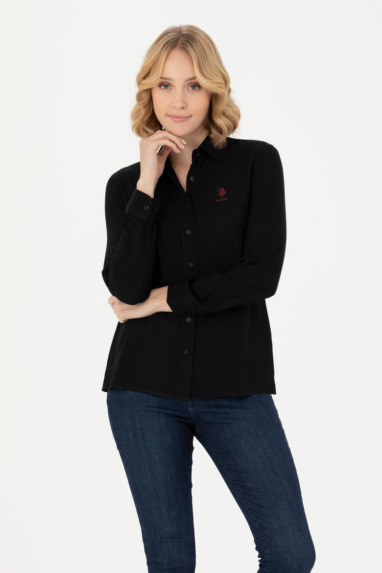 Kadın Siyah Uzun Kollu Gömlek