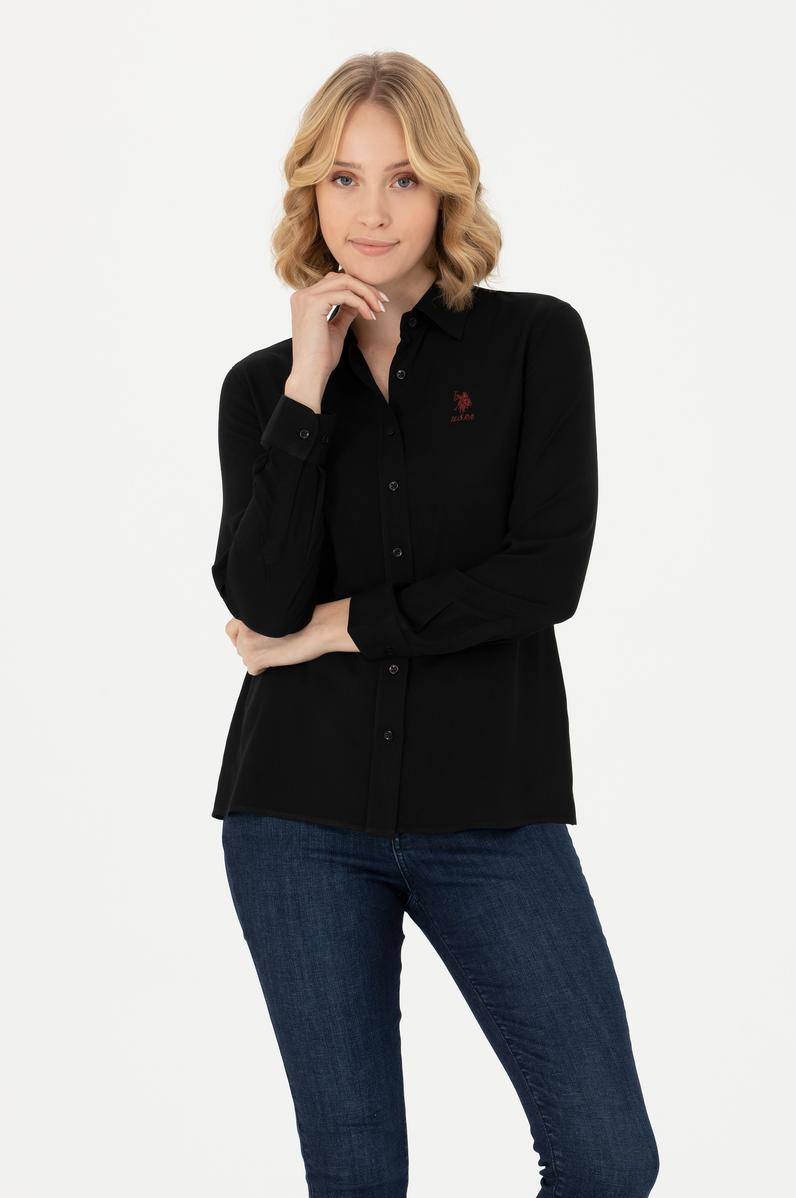 Kadın Siyah Uzun Kollu Gömlek