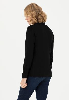 Kadın Siyah Uzun Kollu Gömlek - 50277629037