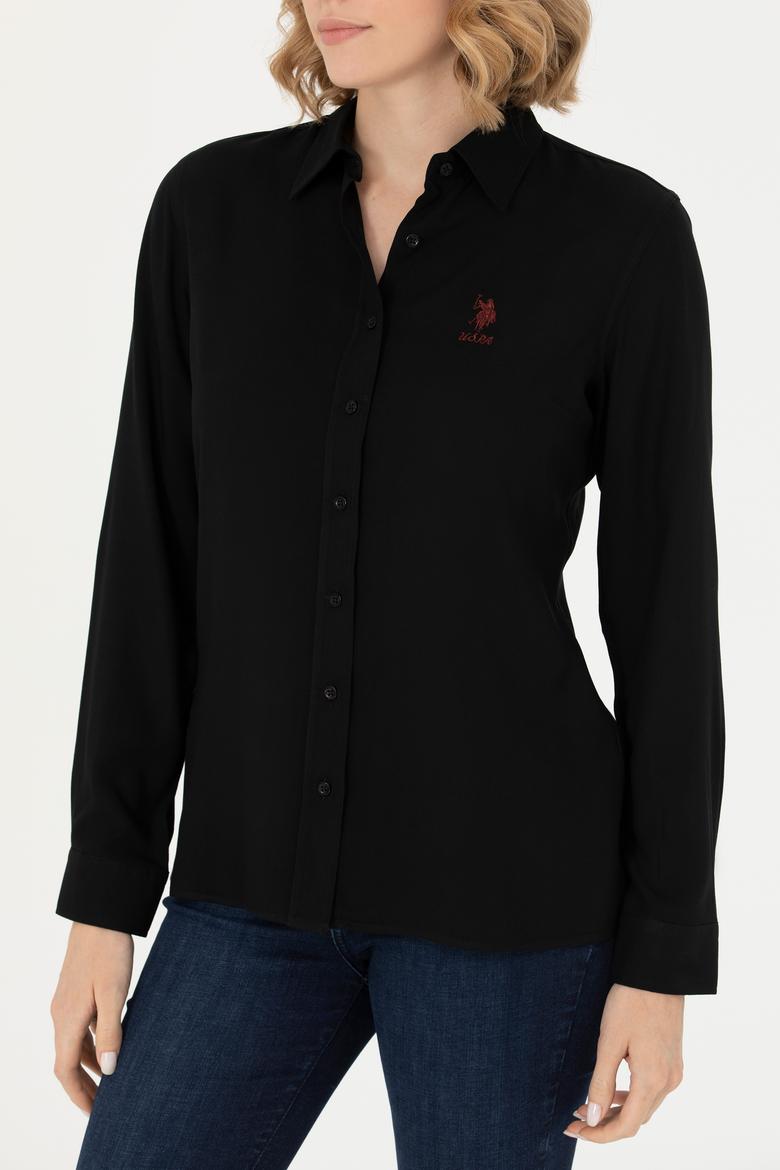 Kadın Siyah Uzun Kollu Gömlek - 50277629037