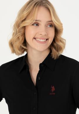 Kadın Siyah Uzun Kollu Gömlek - 50277629037