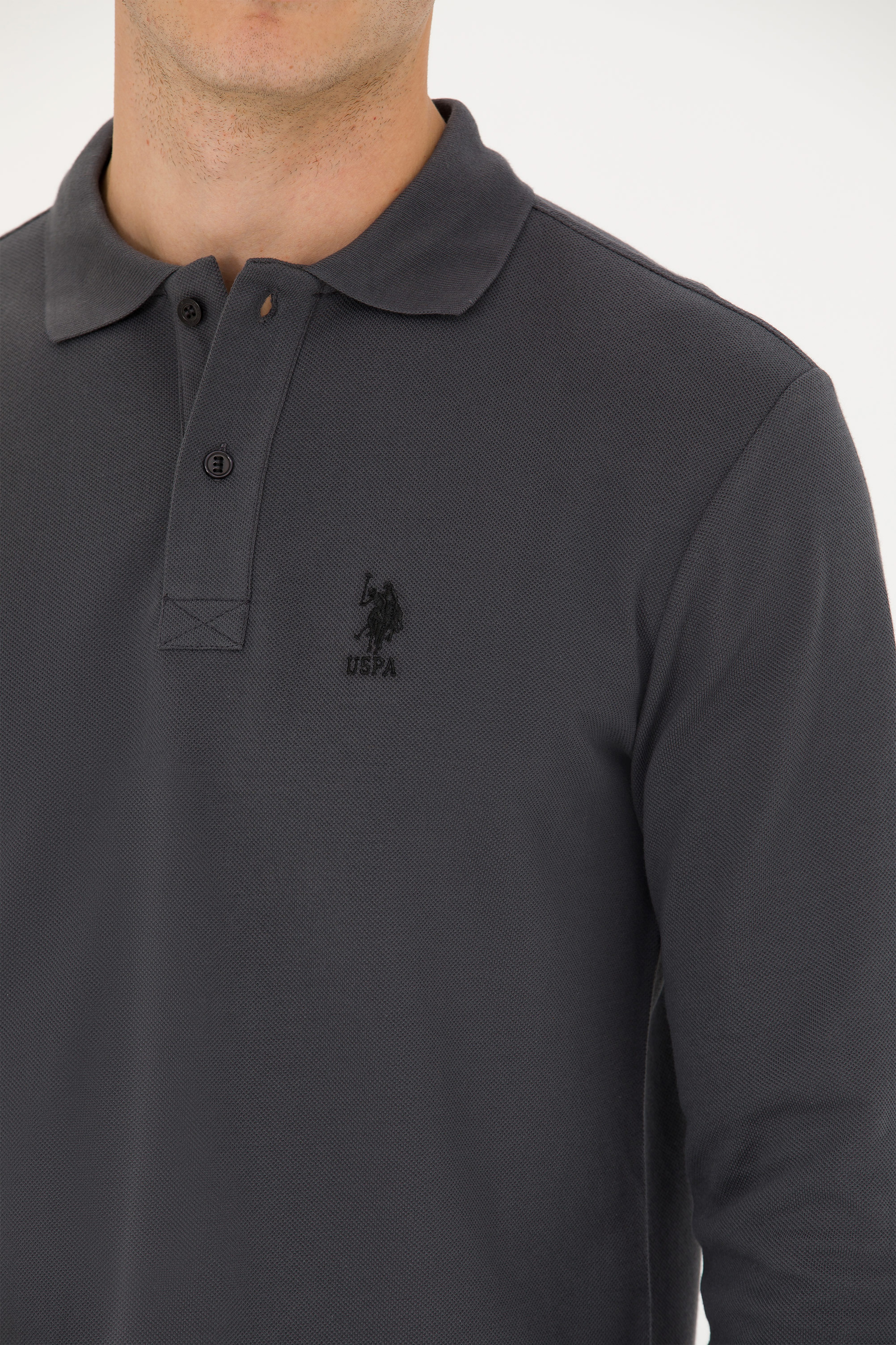 Erkek Antrasit Basic Sweatshirt - Image 7