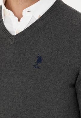 Erkek Antrasit Melanj Basic Kazak - 50269002096