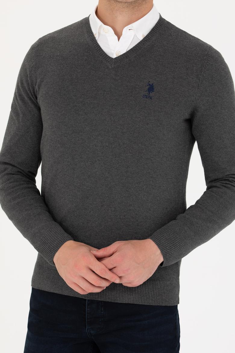 Erkek Antrasit Melanj Basic Kazak - 50269002096