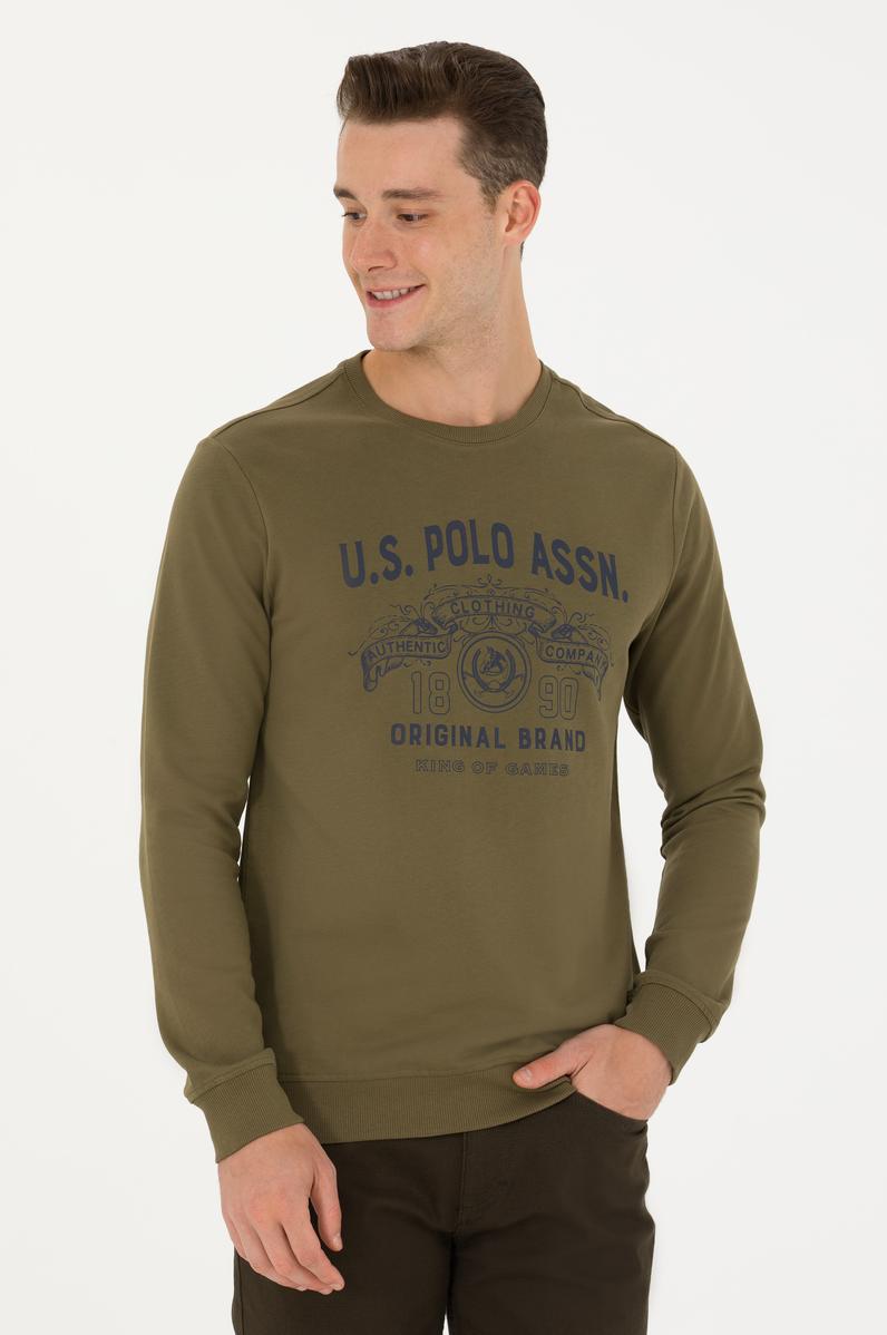 Erkek Haki Sweatshirt