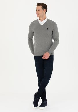 Erkek Gri Melanj Basic Kazak - 50269002024