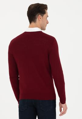 Erkek Bordo Basic Kazak - 50269002033