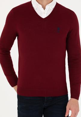 Erkek Bordo Basic Kazak - 50269002033