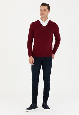 Erkek Bordo Basic Kazak - 50269002033