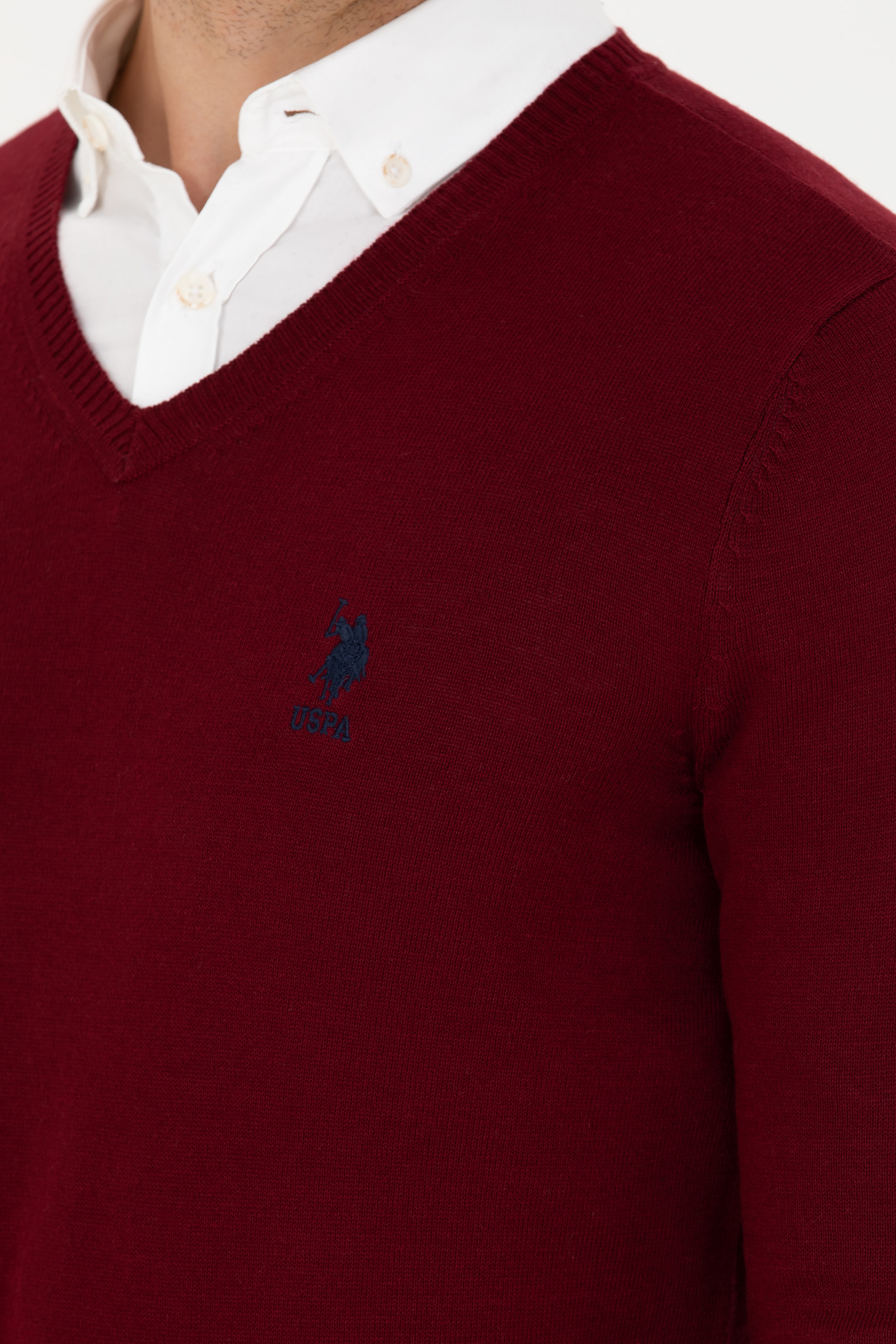 Erkek Bordo Basic Kazak - Image 7