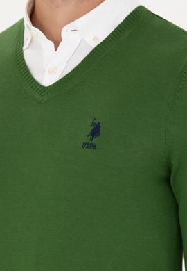 Erkek Yeşil Basic Kazak - 50269002087