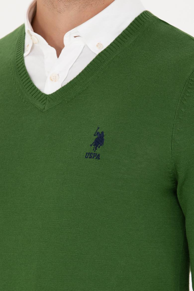 Erkek Yeşil Basic Kazak - 50269002087