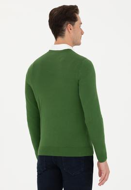 Erkek Yeşil Basic Kazak - 50269002087