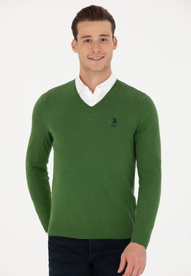 Erkek Yeşil Basic Kazak - 50269002087