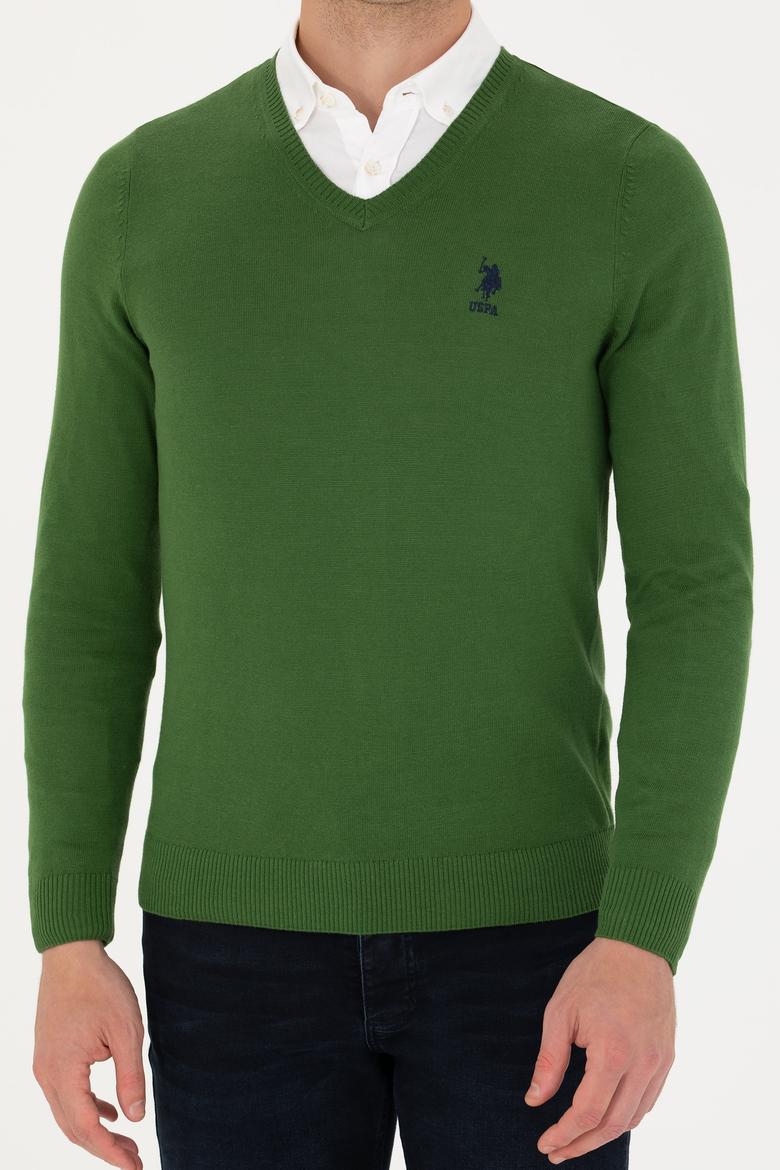 Erkek Yeşil Basic Kazak - 50269002087