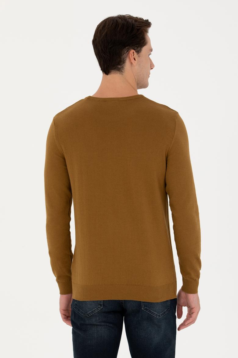 Erkek Açık Haki Basic Kazak - 50269003098