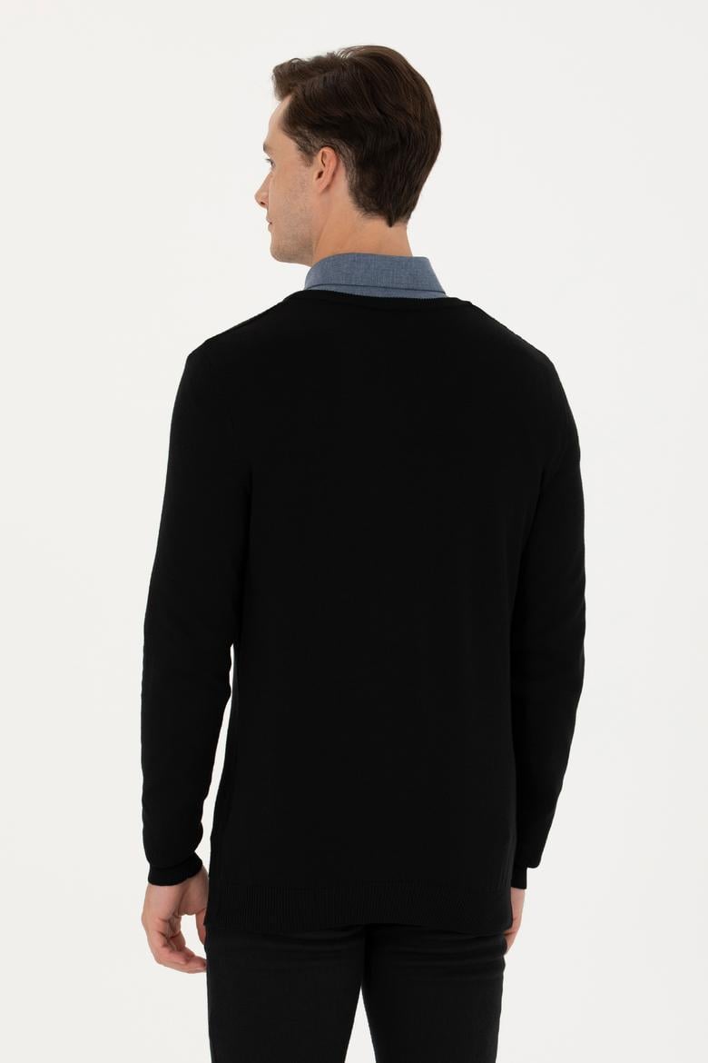 Erkek Siyah Basic Kazak - 50269004027