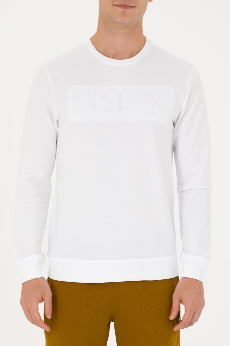 Erkek Beyaz Basic Sweatshirt - 50269402161