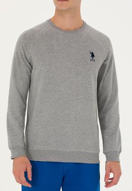 Erkek Gri Melanj Basic Sweatshirt - 50269412017