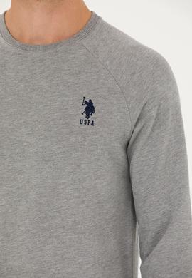 Erkek Gri Melanj Basic Sweatshirt - 50269412017