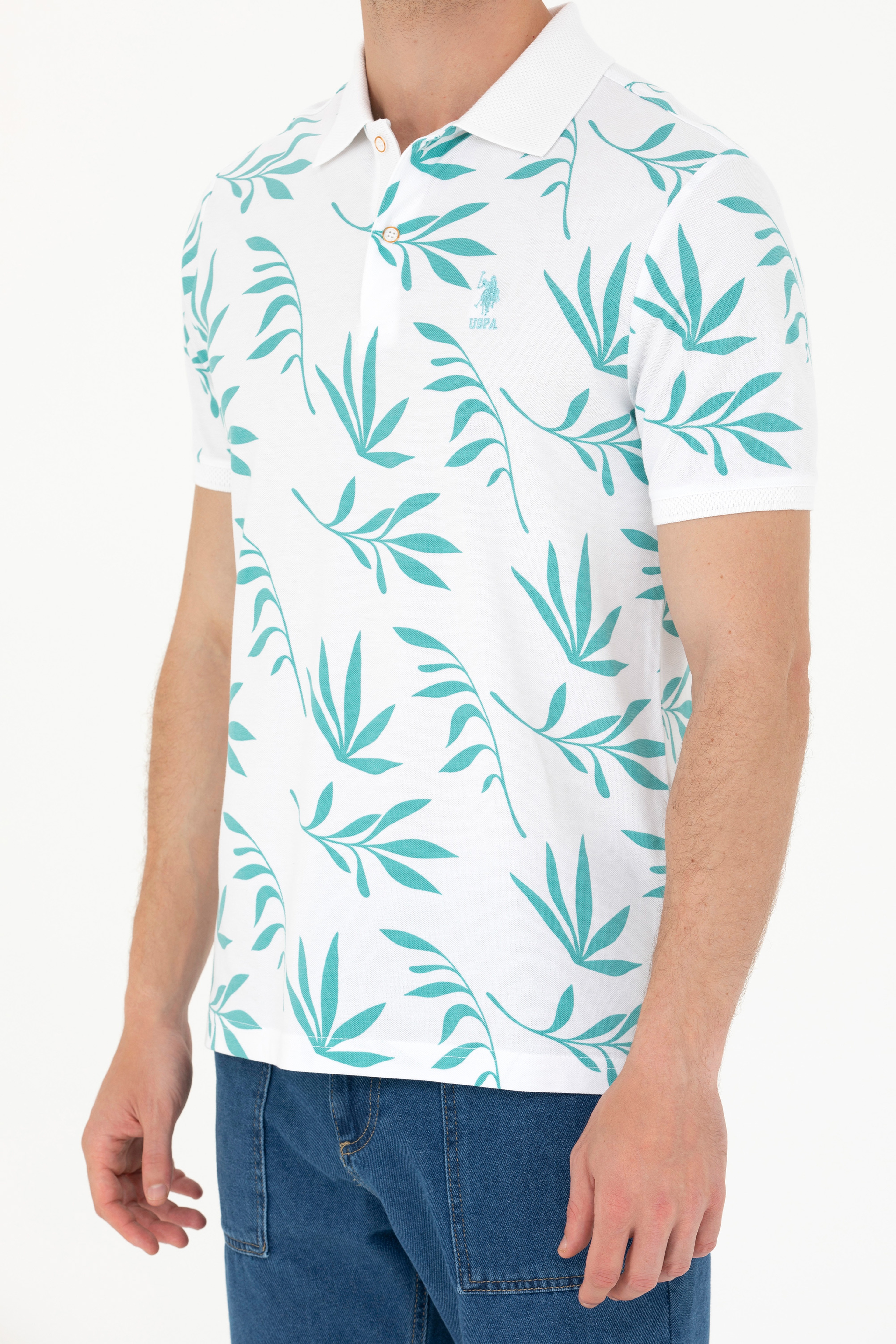Erkek Regular Fit Polo Yaka Mint Tişört