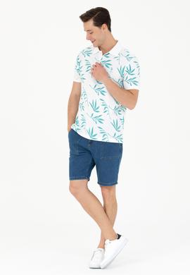 Erkek Regular Fit Polo Yaka Mint Tişört - 50275502027