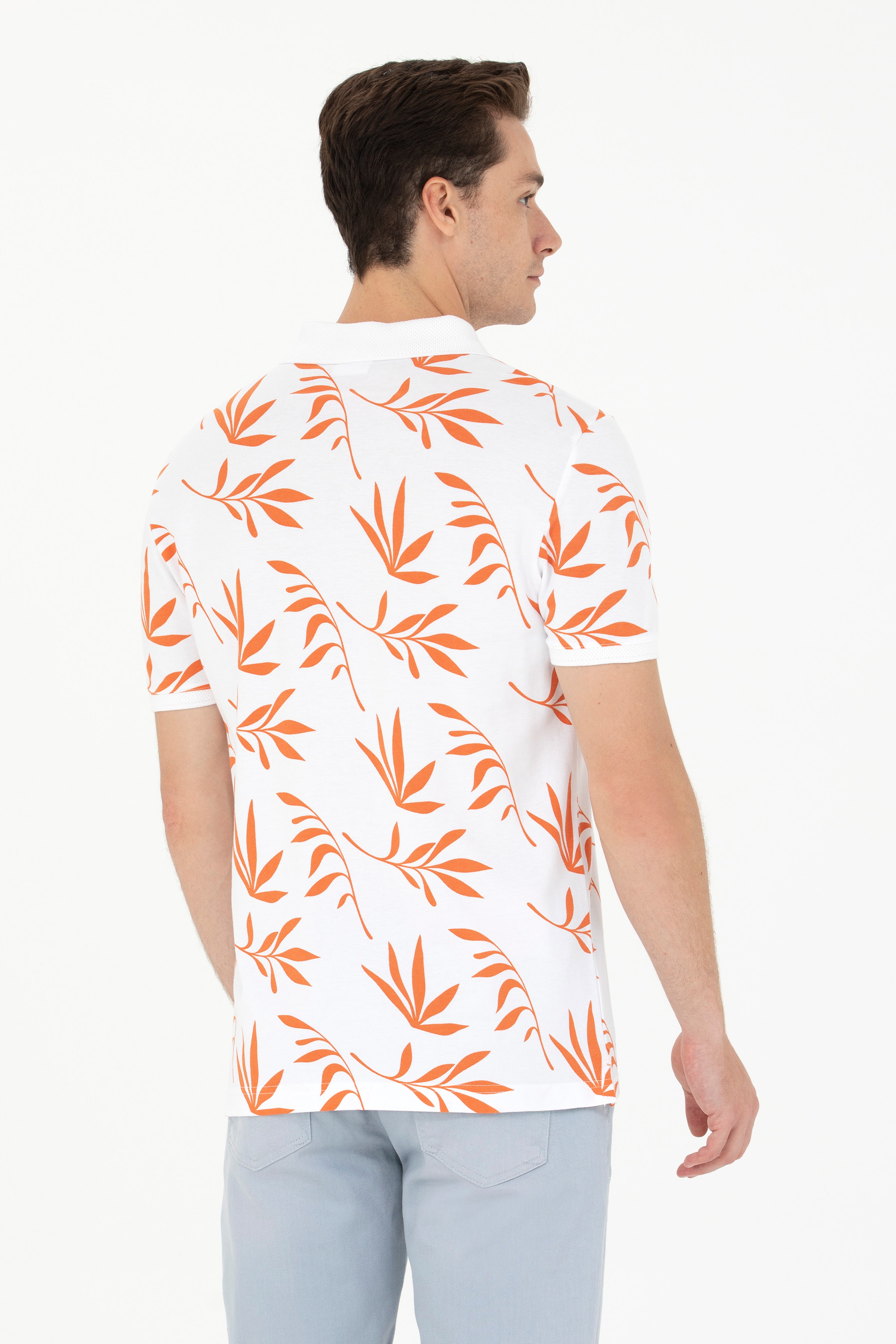 Erkek Regular Fit Polo Yaka Kiremit Tişört - Image 5