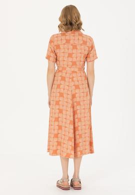 Kadın Kiremit Dokuma Elbise - 50262582009