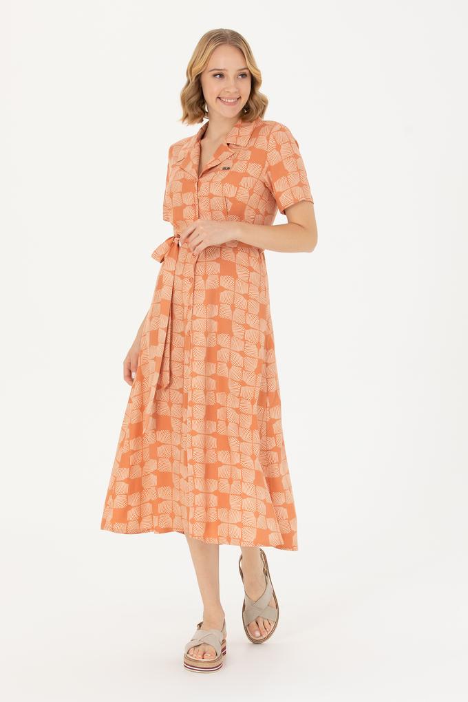 Kadın Kiremit Dokuma Elbise