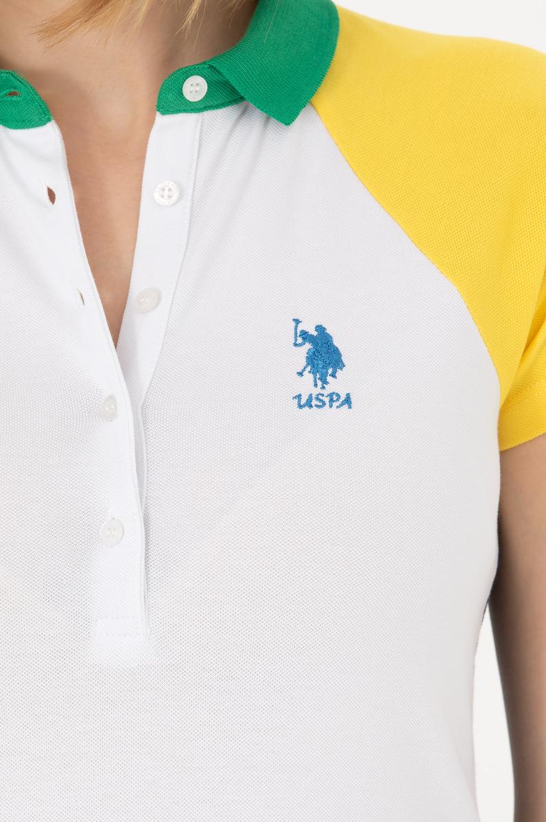 Kadın Beyaz Polo Yaka Tişört