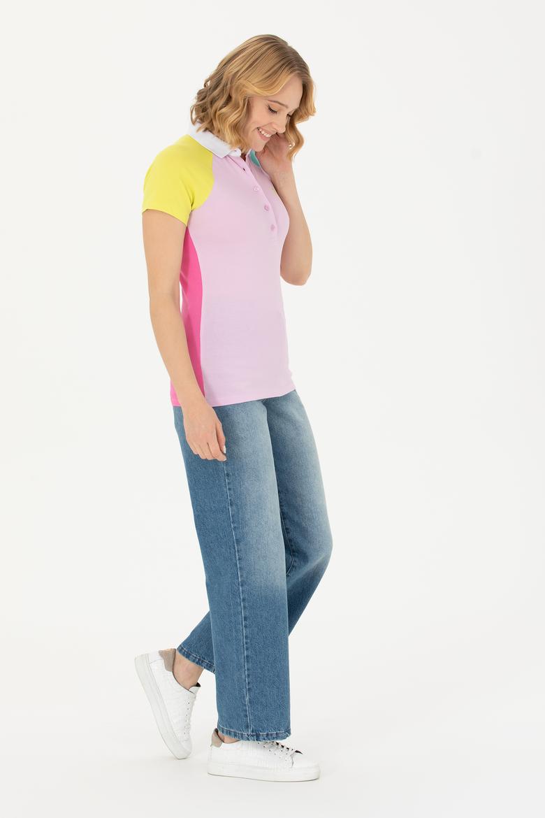 Kadın Manolya Polo Yaka Tişört - 50262940018