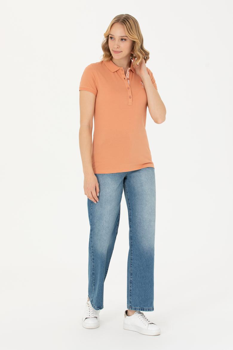 Kadın Pudra Basic Tişört - 50262698144