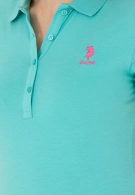 Kadın Mint Polo Yaka Tişört - 50262716079