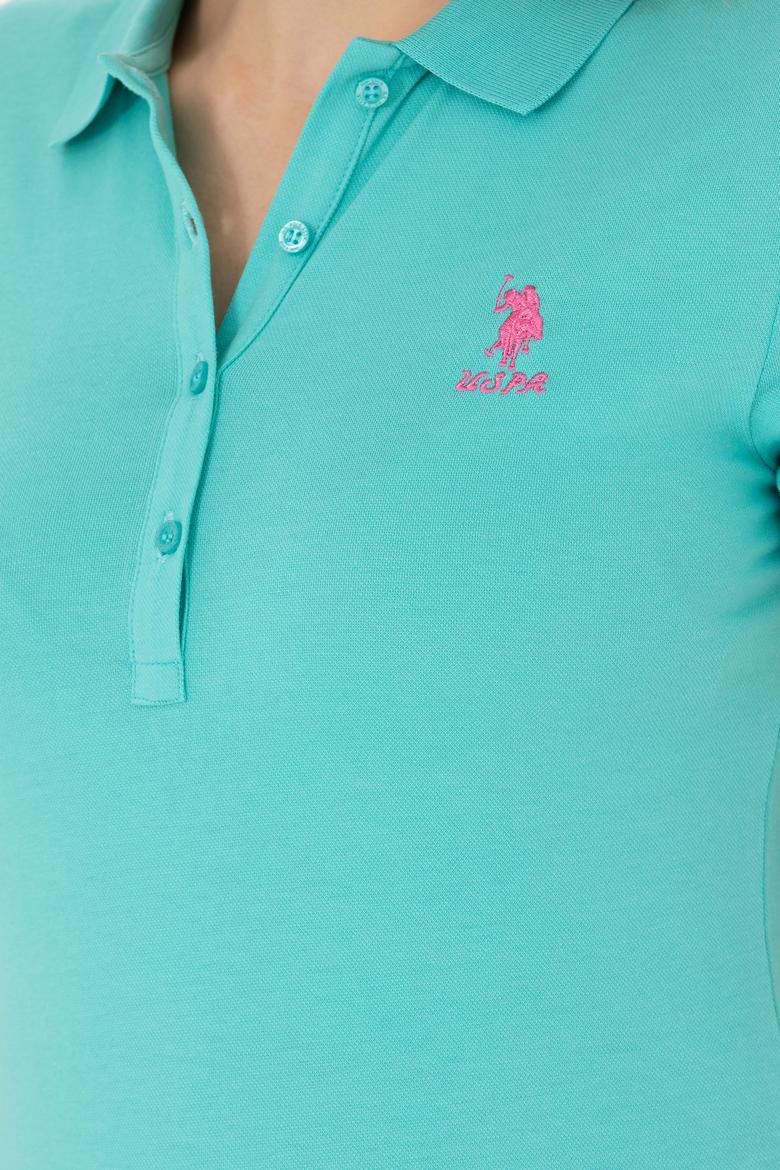 Kadın Mint Polo Yaka Tişört - 50262716079