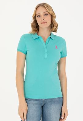 Kadın Mint Polo Yaka Tişört - 50262716079