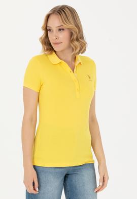 Kadın Sarı Basic Tişört - 50262694116