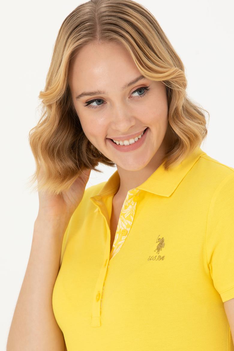 Kadın Sarı Basic Tişört - 50262694116