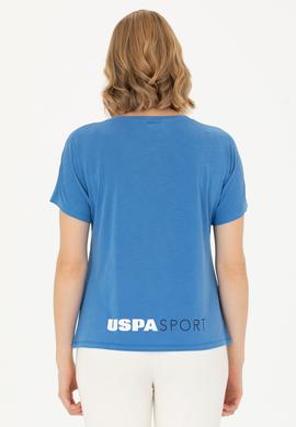 Kadın Saks Bisiklet Yaka Tişört - 50264188026