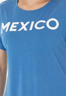 Kadın Saks Bisiklet Yaka Tişört - 50264188026