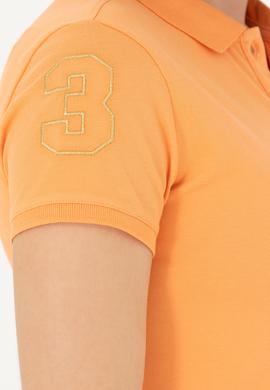 Kadın Turuncu Polo Yaka Mini Boy Örme Elbise - 50262696035