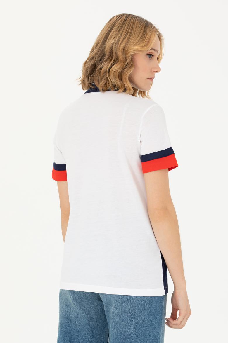 Kadın Beyaz Tişört - 50263689008