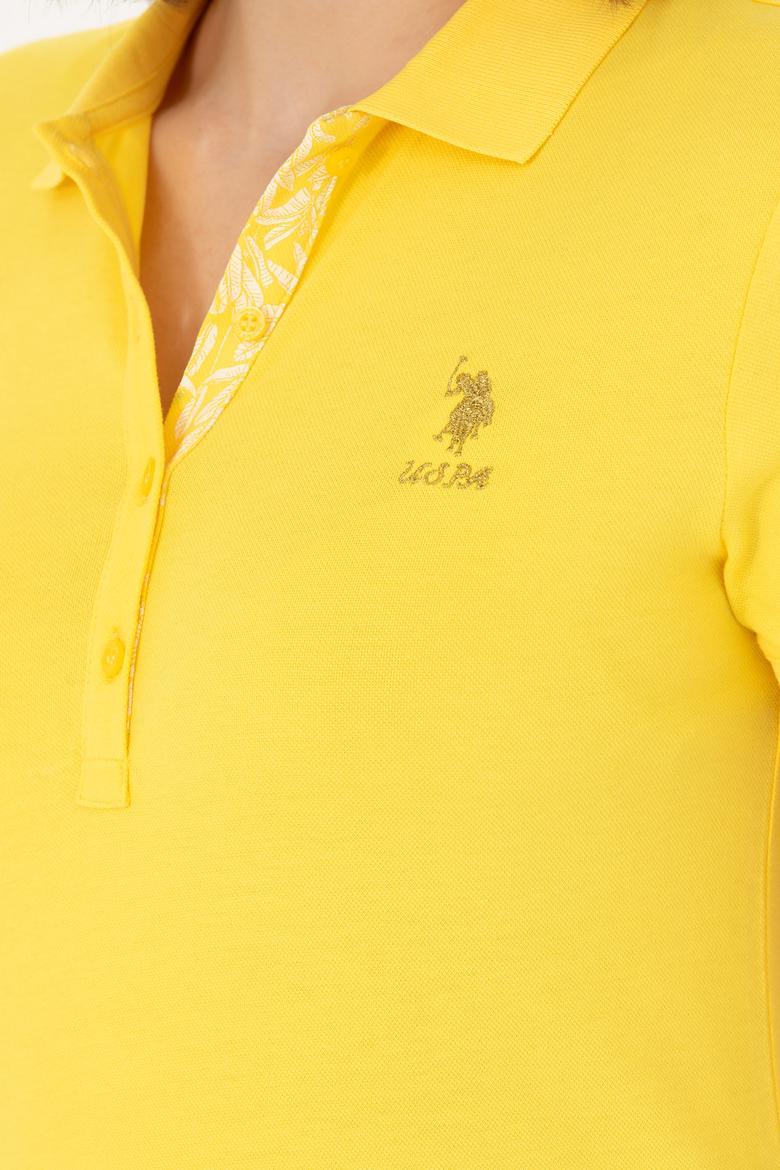 Kadın Sarı Basic Tişört - 50262694116