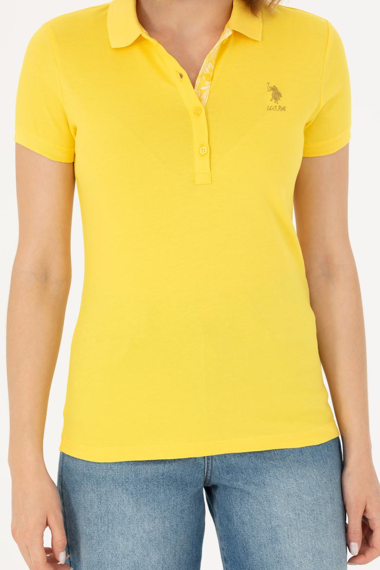 Kadın Sarı Basic Tişört - 50262694116